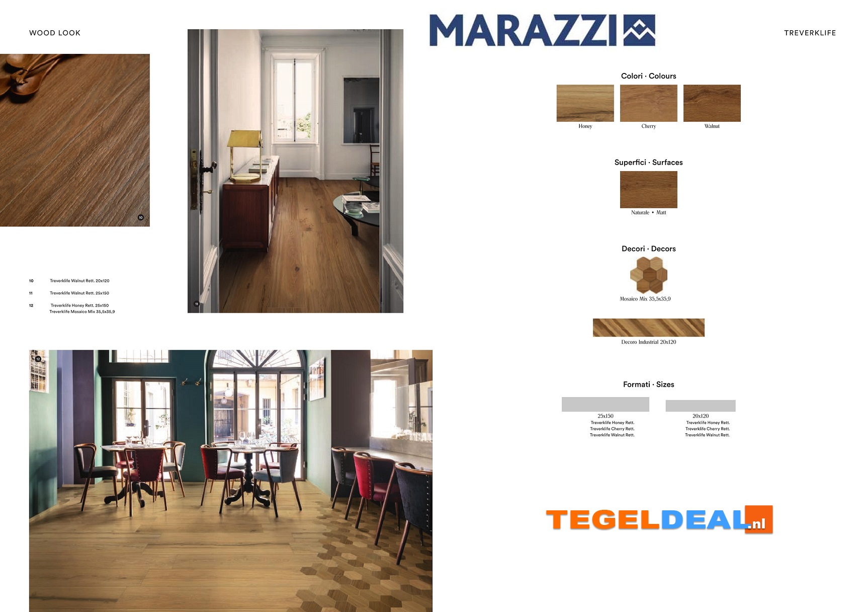 VLT Marazzi Treverklife, houtlook