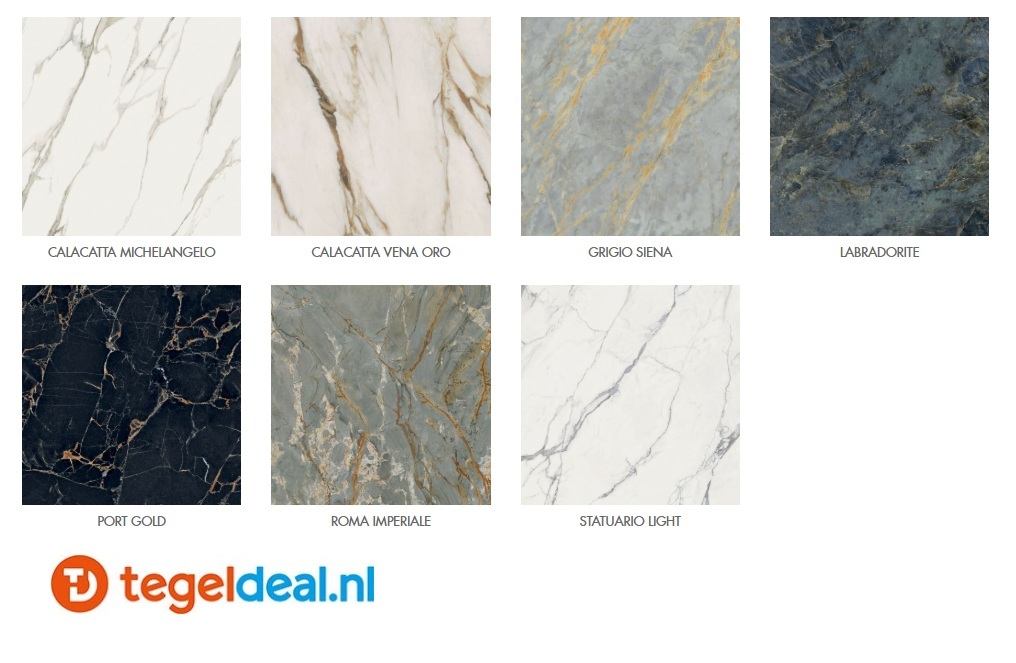 ABK Sensi Signoria, marmerlook tegels voor vloer en wand 