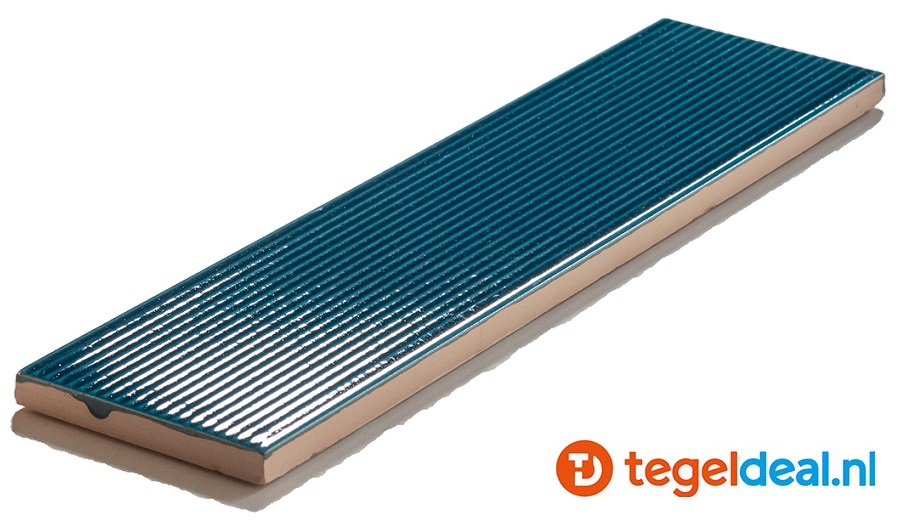 Stripes Crackle Zafiro, 6,5x26,1 cm, reliëf wandtegels