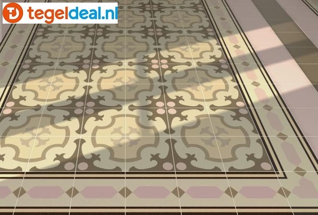 Vives 1900 ORDAL BEIGE, 20x20 cm, patroontegels  