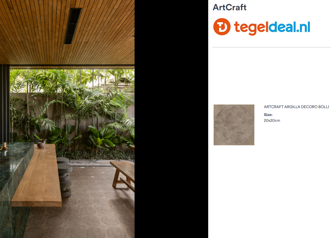 Marazzi ArtCraft ARGILLA Bolli, 20x20 cm MGWS,  terracottalook decortegels 