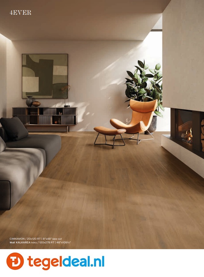 Supergres 4EVER CINNAMON, 20x120 cm houtlook tegels 