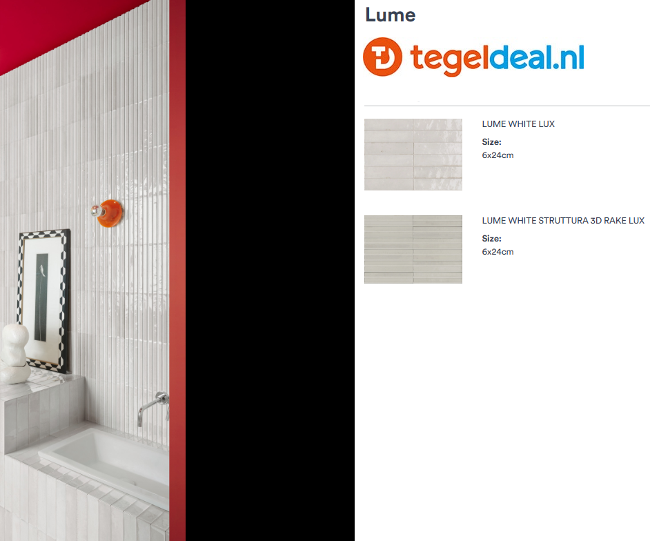 Marazzi Lume WHITE, 6x24 cm M6RN Marazzi Lume WHITE, 6x24 cm M6RN