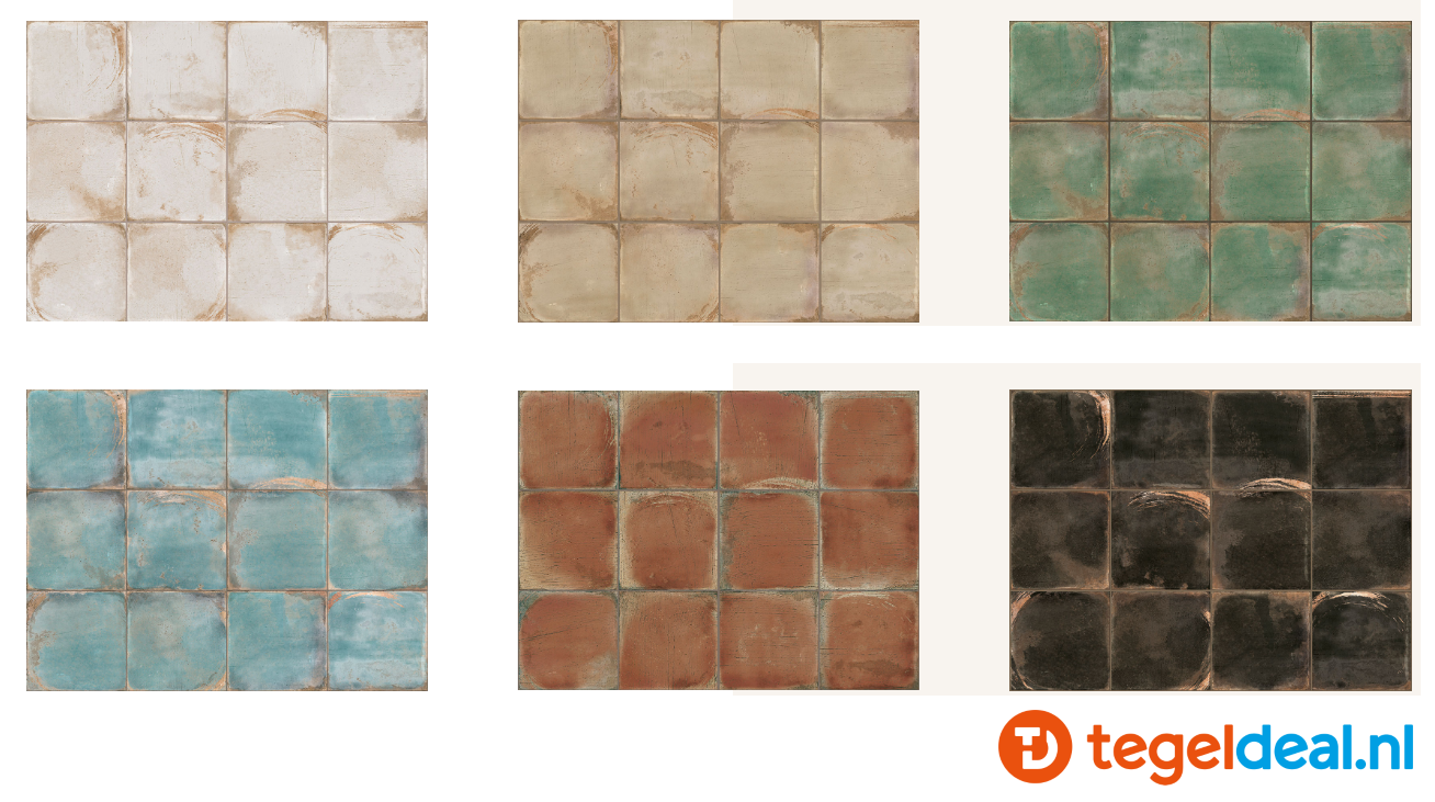 Nanda Tiles, Bottega, 10x20 cm (pre-cut 10x10 cm effect) wandtegels 
