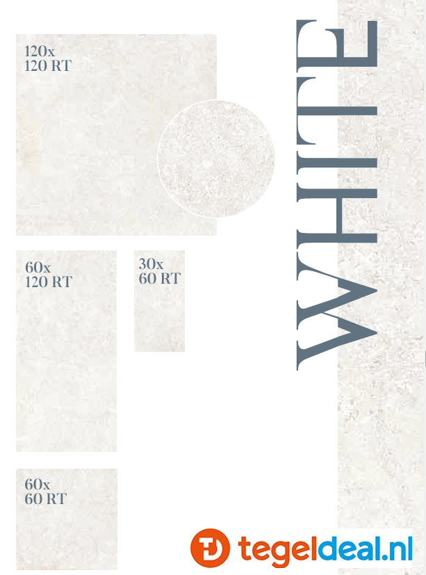 Supergres Kalkarea WHITE, 120x120 cm R10