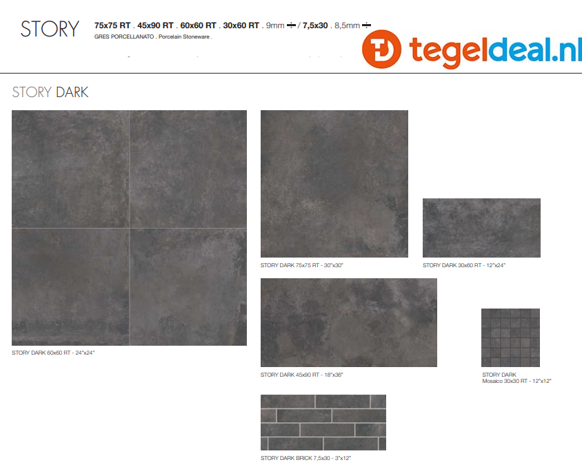 VLT Supergres Story Dark, 75 x 75 cm