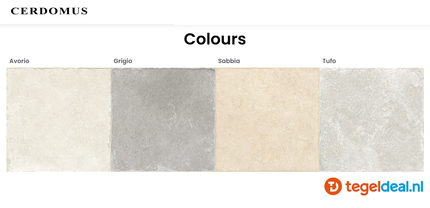 Cerdomus, Pietra di Ostuni AVORIO, 40x40 cm Rett Matt, art. 79487, natuursteenlook tegels - €43,00 per m2 - Palletdeal op aanvraag