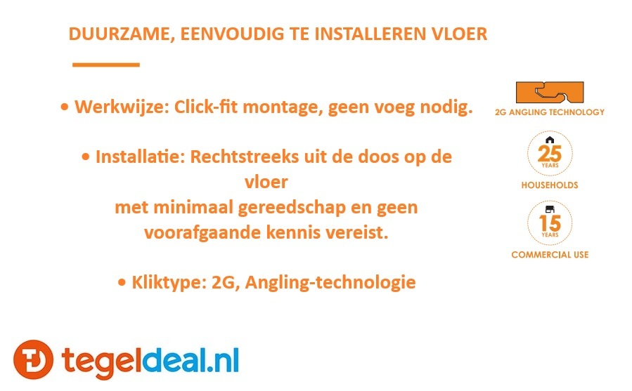 INFINITY XL OAK Plank, 23x154x0,6 cm, Rigid SPC Click Vloer     