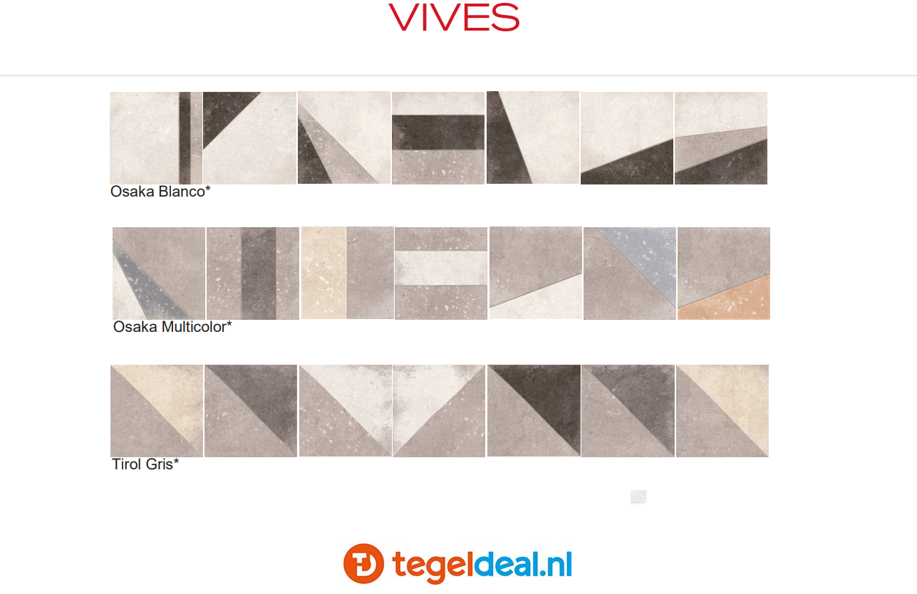 VLT Vives Nassau, 20x20 cm, 7 geometrische decors 