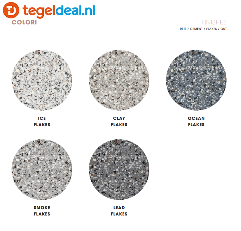 VLT en TRT DOM Kado, terrazzolook tegels VLT en TRT DOM Kado, terrazzolook tegels