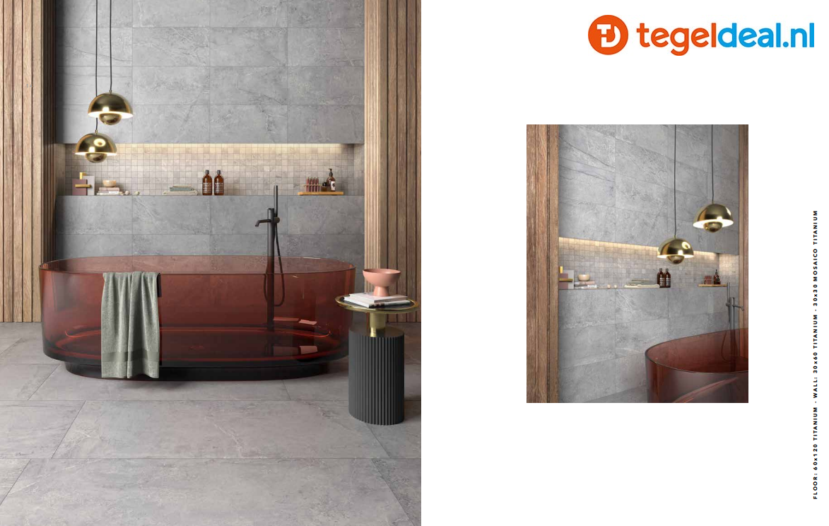 TRT Castelvetro, Evolution TITANIUM, 60x120x2 cm, XEV62R77 OUTFIT TRT Castelvetro, Evolution TITANIUM, 60x120x2 cm, XEV62R77 OUTFIT