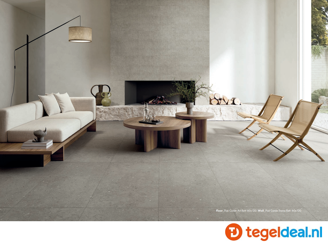 SIL Ceramiche, Pisé CORDE ART, 60x60 cm, natuursteenlook tegels - €36,50/m2 / Palletdeal op aanvraag