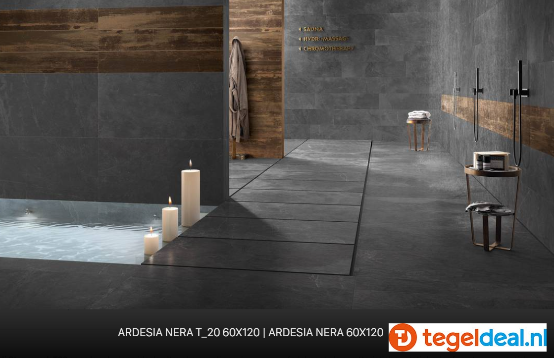 TRT Supergres Stonework Ardesia Nera, 60x60x2 cm