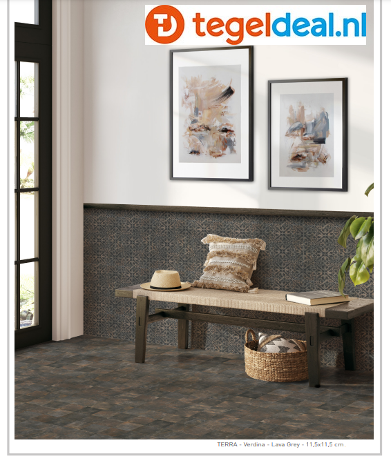 Nanda Tiles, Terra, 11,5x11,5 cm, vloer- en wandtegels Nanda Tiles, Terra, 11,5x11,5 cm, vloer- en wandtegels