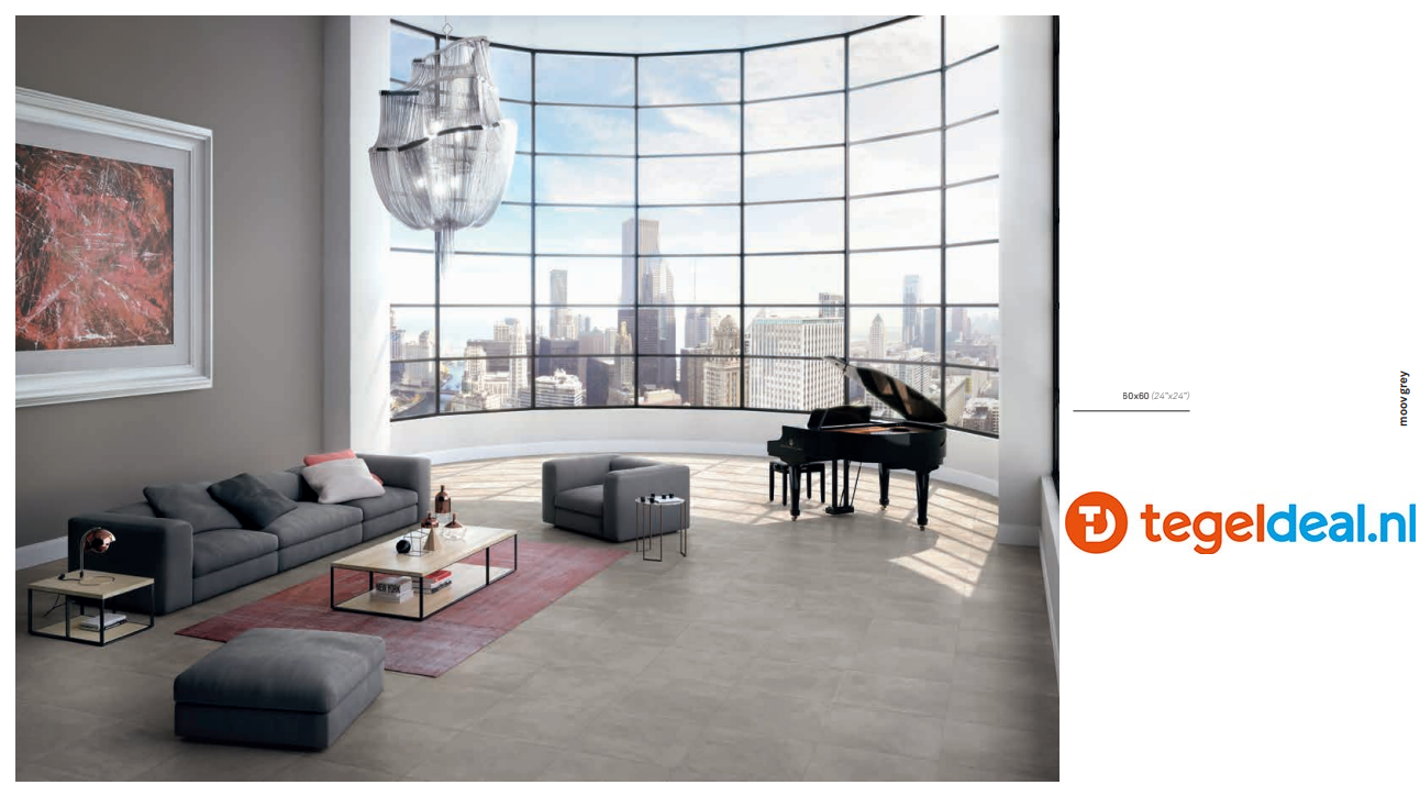 VLT Keope Moov Grey Natural, 120 x 120 cm