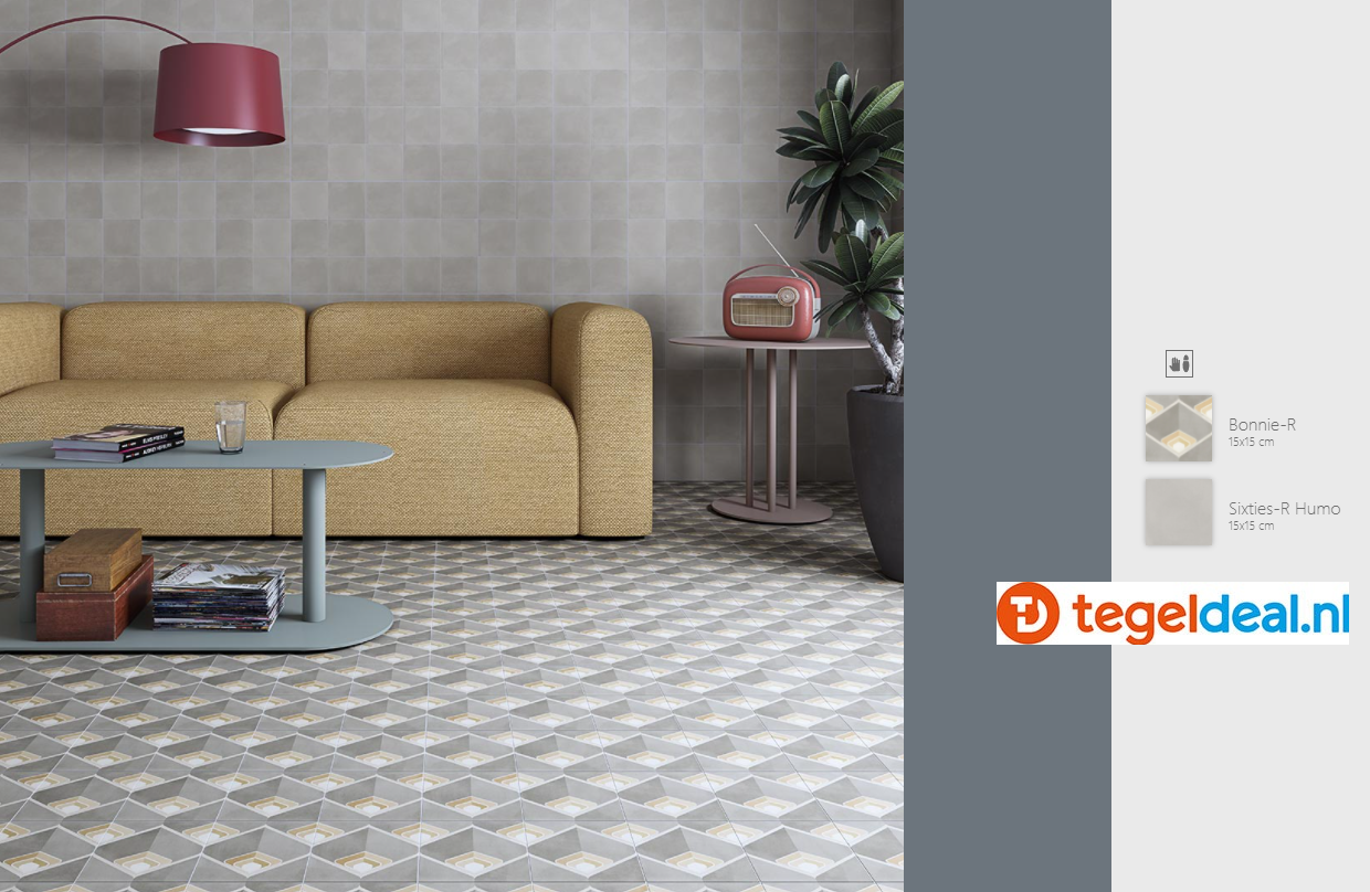Vives Pop Tile, 15x15 cm, tegels - uni kleuren Vives Pop Tile, 15x15 cm, tegels - uni kleuren