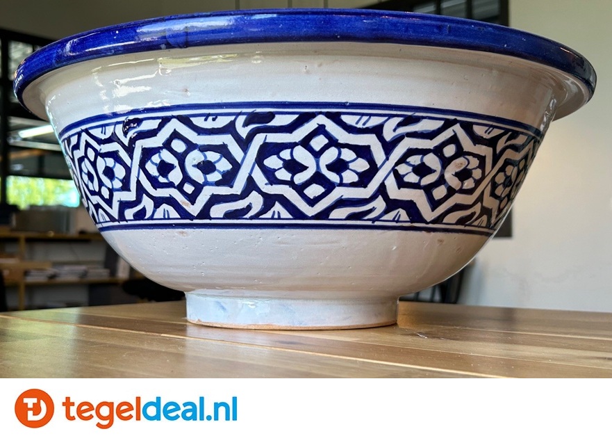 Marokkaanse Waskom, decor Marocco Blue, 41x16 cm 