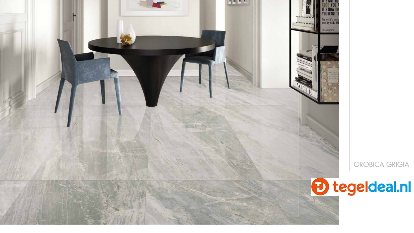 VLT Supergres Purity of Marble Brecce, Orobica Grigio Mat, 75 x 75 cm