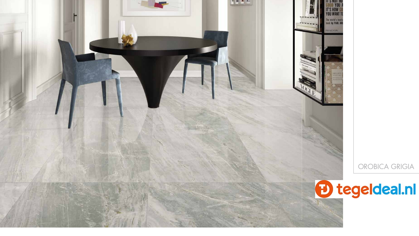 VLT Supergres Purity of Marble Brecce, Orobica Grigio Mat, 75 x 150 cm