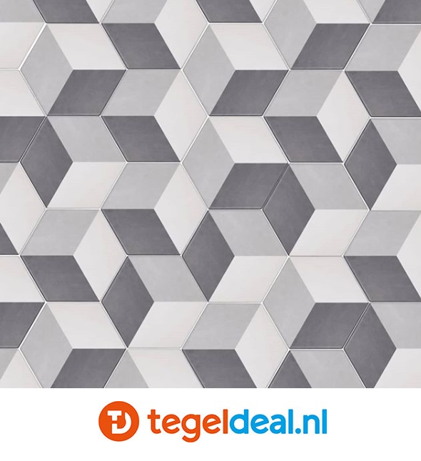 WDT / VLT Tonalite, Examatt, 15x17 cm hexagon