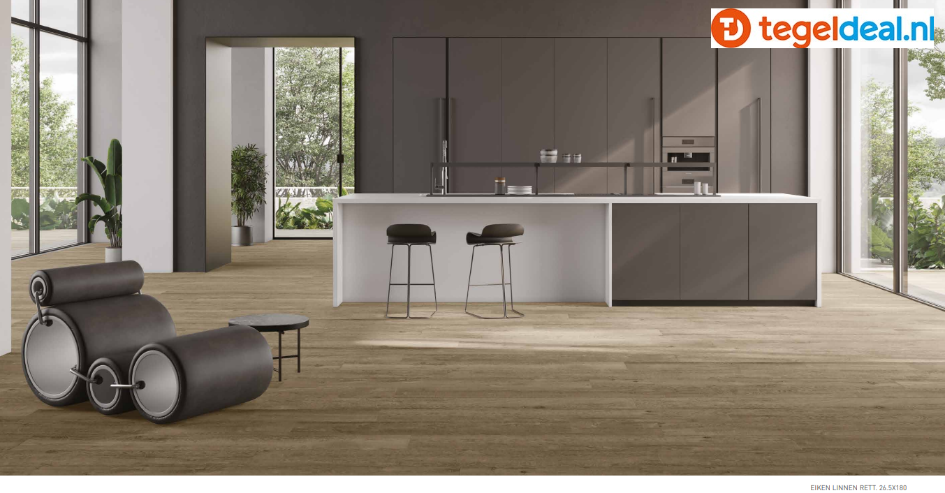 VLT SIL Ceramiche, Eiken Linnen, 20x120 cm Antislip