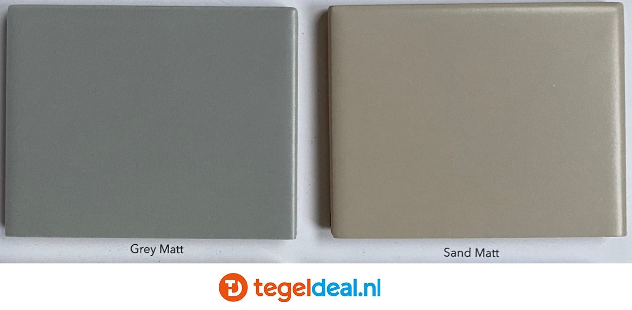 WOW Design, Grace GREY MATT, 7,5x30 cm Oval, wandtegels 