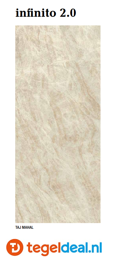 Fondovalle Infinito 2.0, TAJ MAHAL LUX, 60x120 cm, INF2669, marmerlook tegels 