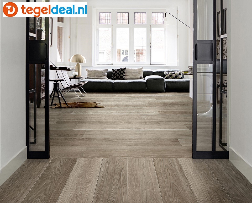 VLT Marazzi Treverkmust, Taupe Chevron, 73,2 x 11,8 cm M0CC