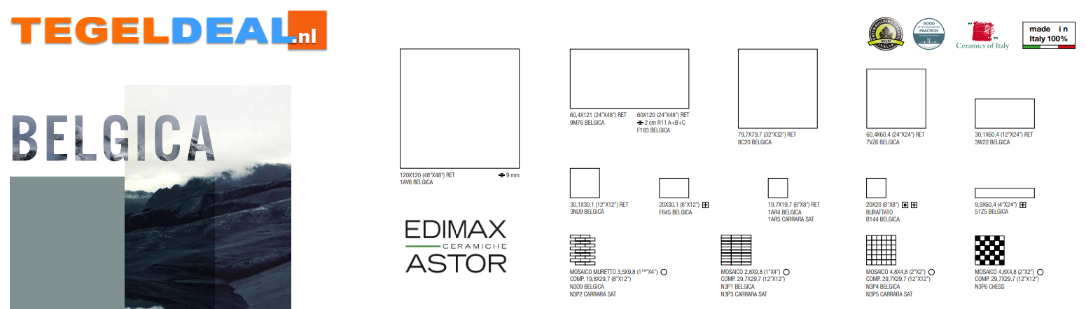 Edimax  Astor, Belgica, Belgisch hardsteenlook 