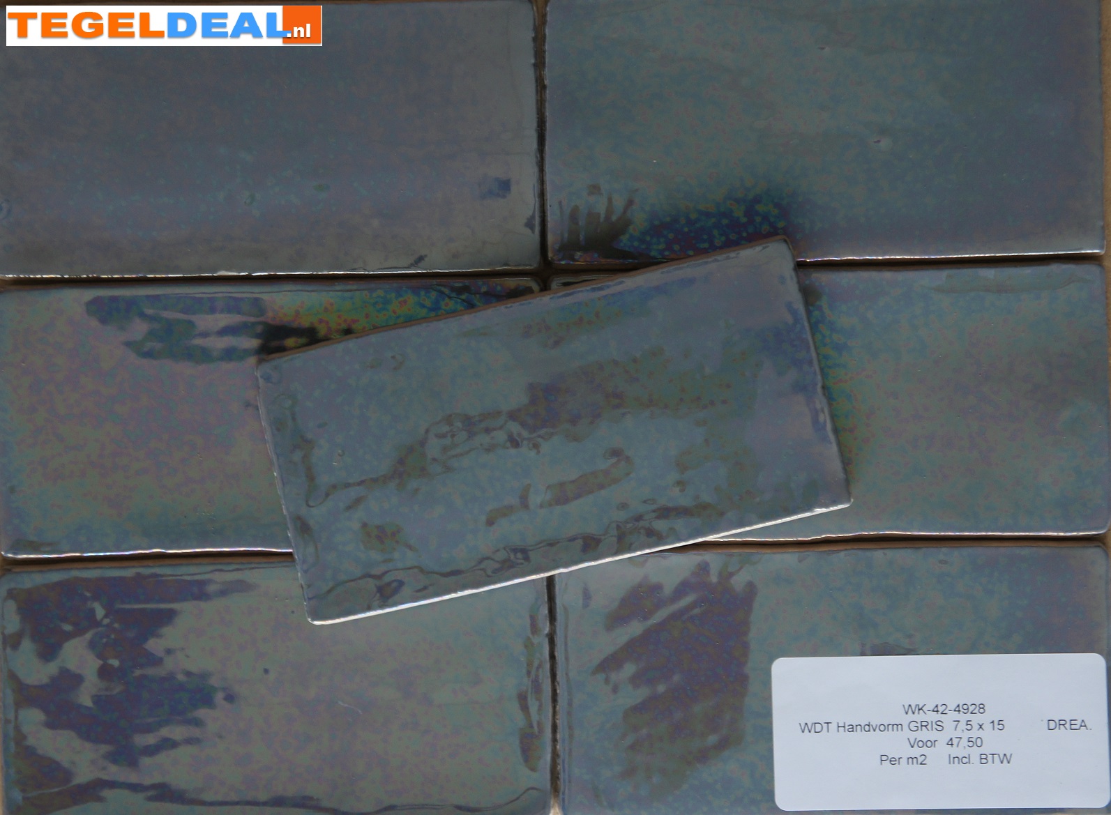 WDT handvorm Life, Dreams GRIS, 7,5x15, 7,5x30 cm WDT handvorm Life, Dreams GRIS, 7,5x15, 7,5x30 cm