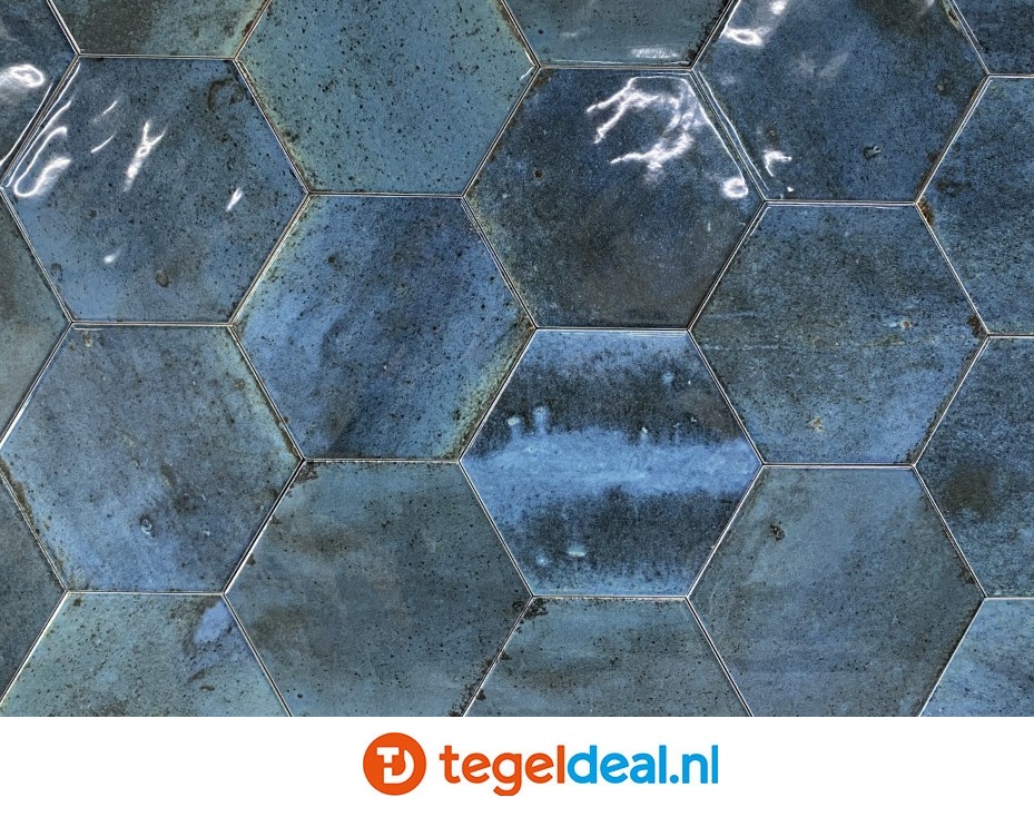 WDT Ribesalbes Hope BLUE glans, 15x17,3 cm hexagon OP VOORRAAD