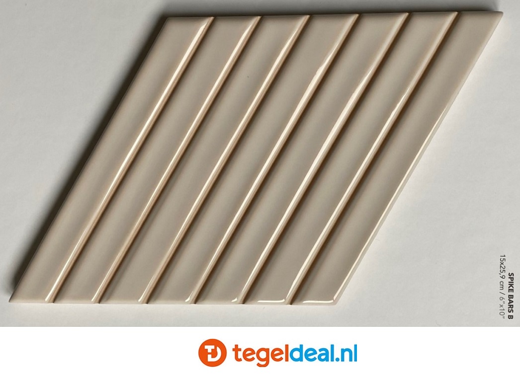 WOW Design, Spike Bars TALC MATT - A, 15x26 cm, wandtegels met reliëf