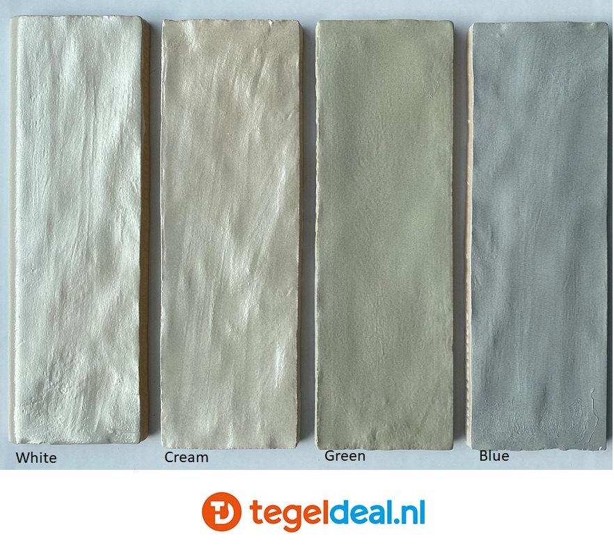 Equipe, Mallorca CREAM, 6,5x20 cm, art 23252, handvorm wandtegels