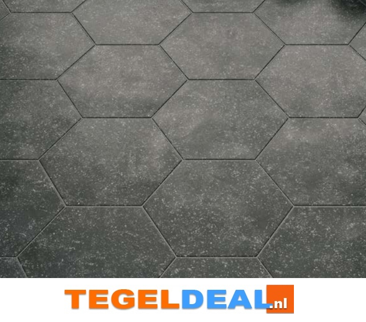VLT Equipe, Coralstone, Black, 29,2x25,4 cm hexagon, art 23577