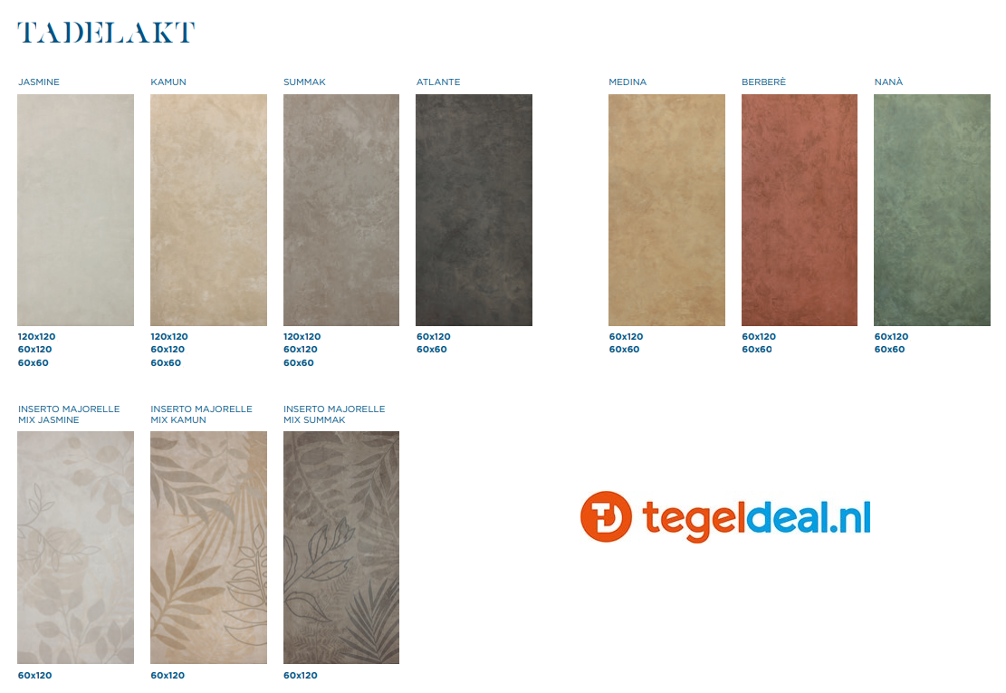 Cir Tadelakt, betonlook tegels in div. kleuren en afm. Cir Tadelakt, betonlook tegels in div. kleuren en afm.
