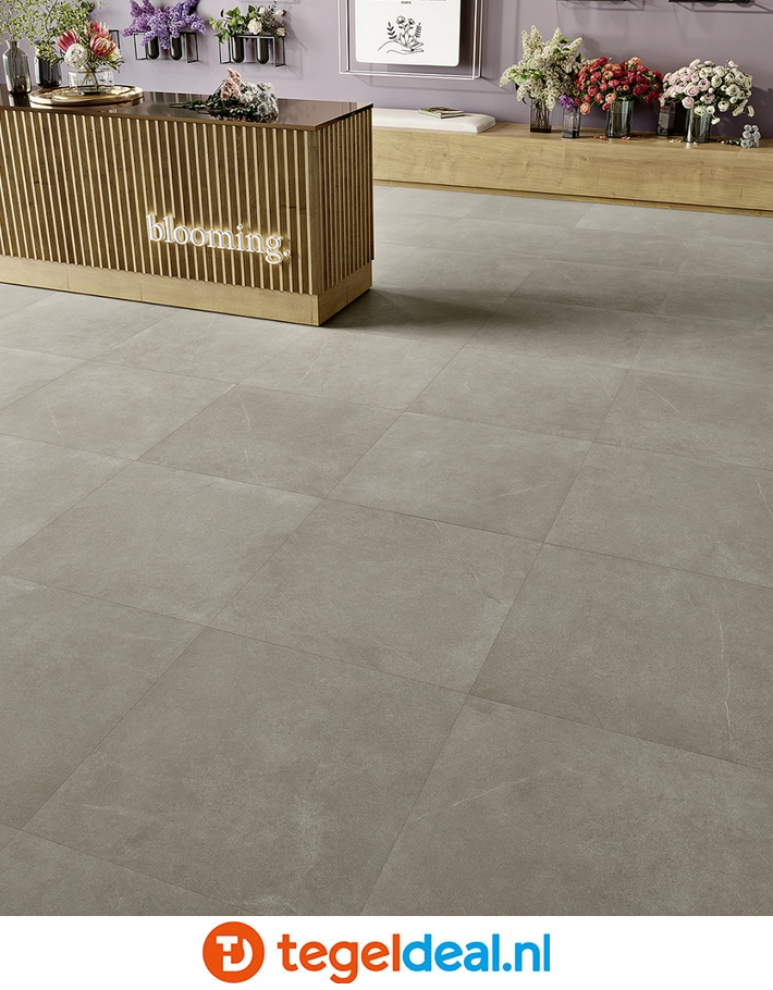 ACTIE - Love Tiles, Sense Grey, 80x80 cm - OP VOORRAAD 