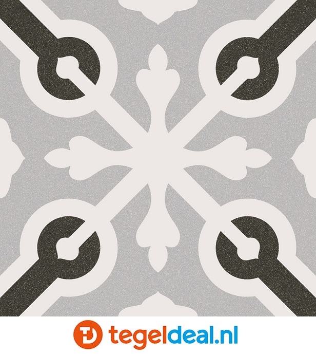 Vives 1900 LlAGOSTERA GRIS, 20x20 cm, patroontegels