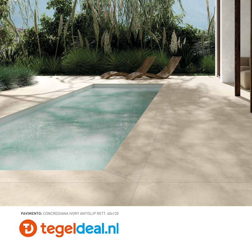 SIL Ceramiche, Concrediana IVORY, 120x120 cm Natural
