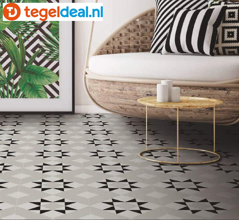 Nanda Tiles, Kompas, 20x20 cm, patroontegels 