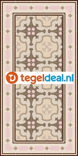 Vives 1900 ORDAL BEIGE, 20x20 cm, patroontegels  