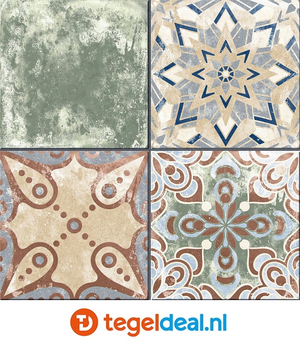 Codicer, Xerea Colors, 25x25 cm patchwork tegels