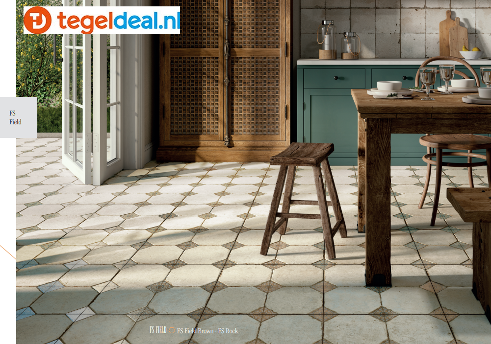 Peronda, Fs Field, 45x45 cm, 3 kleuren , vintage patroontegels