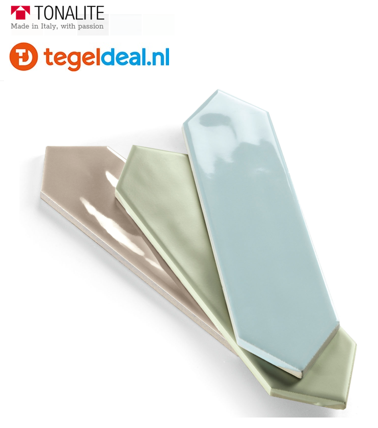 Tonalite, Dart, 7x28 cm pijlvormige wandtegels Tonalite, Dart, 7x28 cm pijlvormige wandtegels