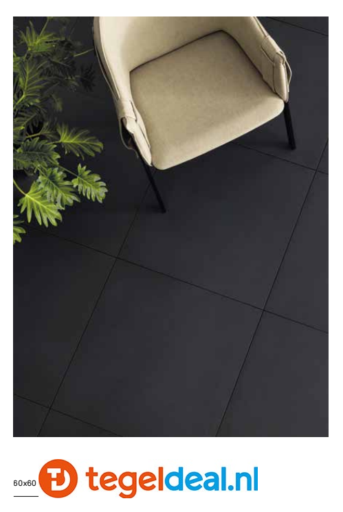 KEOPE Elements Design Black, 60x60 cm Natural 