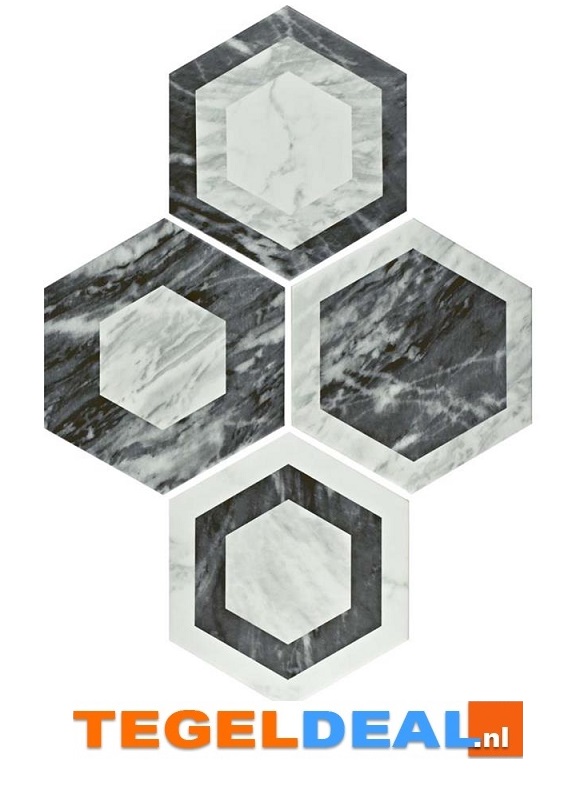 VLT Equipe Bardiglio Hexagon Geo, 17,5x20 cm, art 23771 