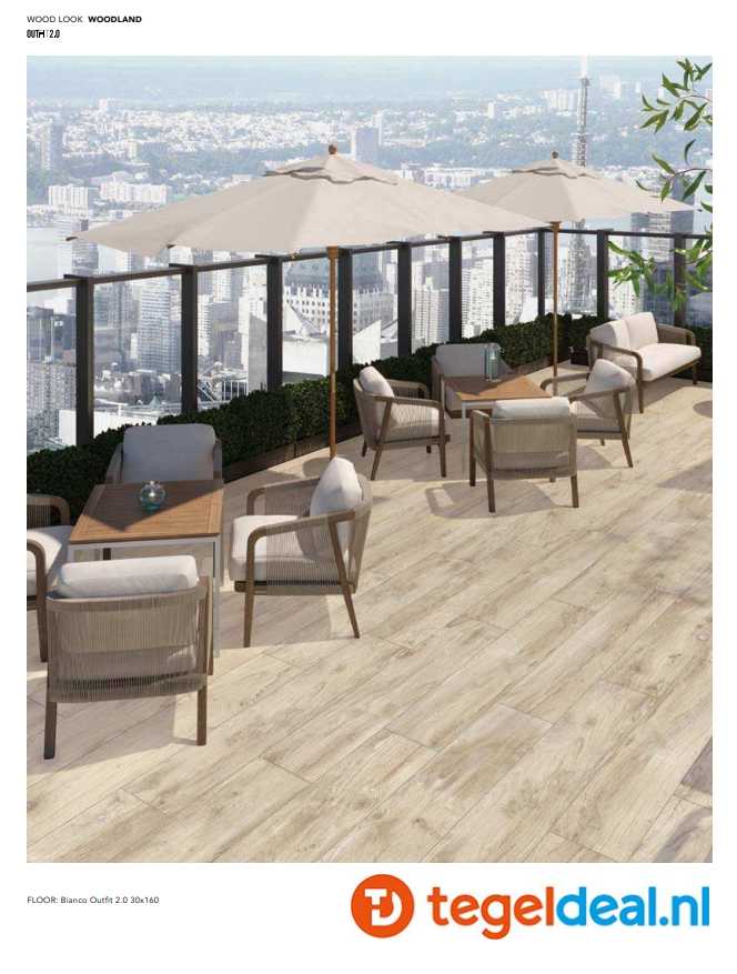 Castelvetro Woodland ALMONDS, 30x160x2 cm, art. 02XWD316R1, houtlook terrastegels - € 62,50 per m2