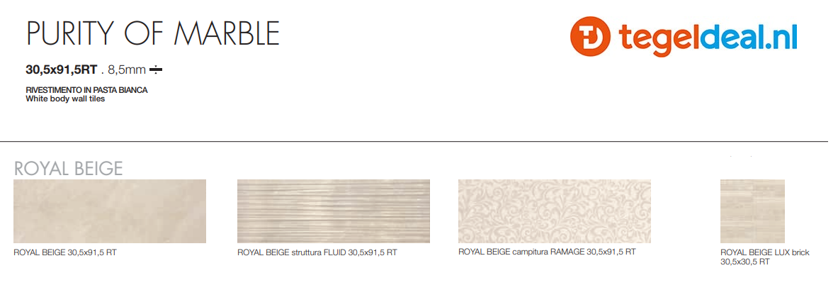 Supergres Purity of Marble, Royal Beige Lux, 60x120 cm, marmerlook tegels Supergres Purity of Marble, Royal Beige Lux, 60x120 cm, marmerlook tegels