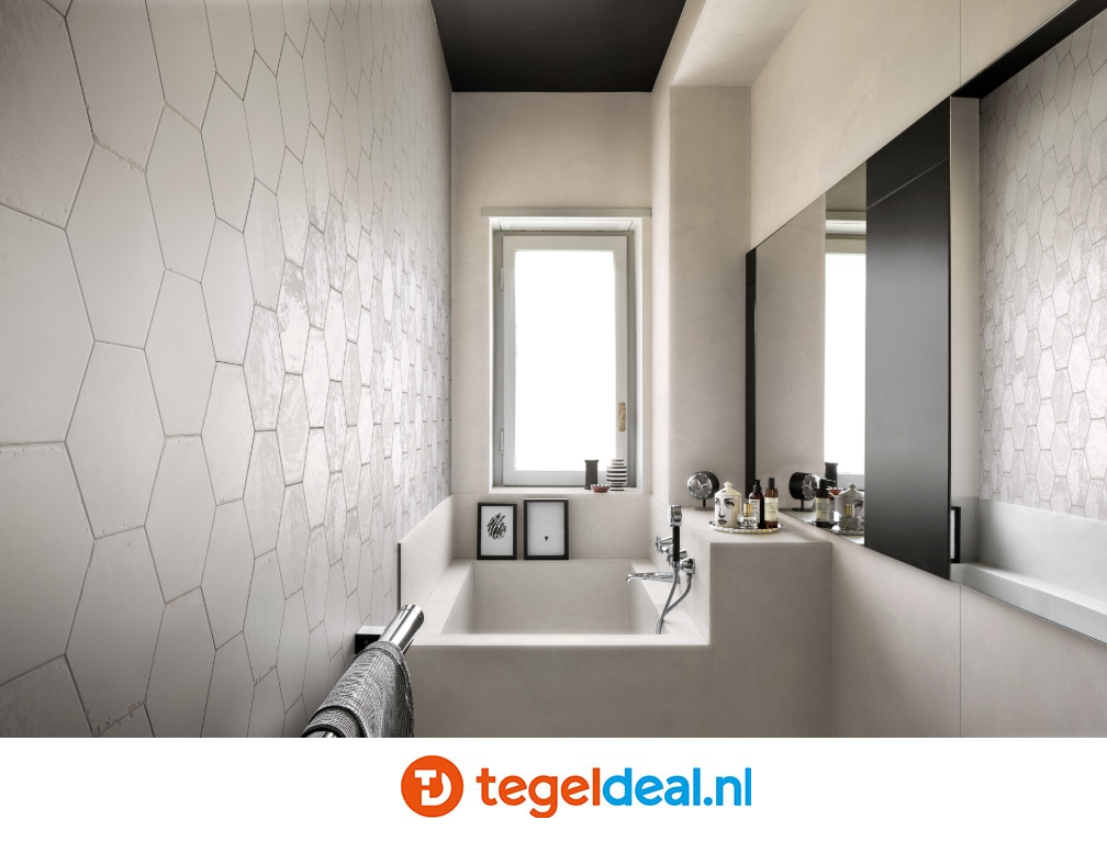 Marazzi Lume WHITE, 21x18,2 cm MFFE, hexagon tegels 