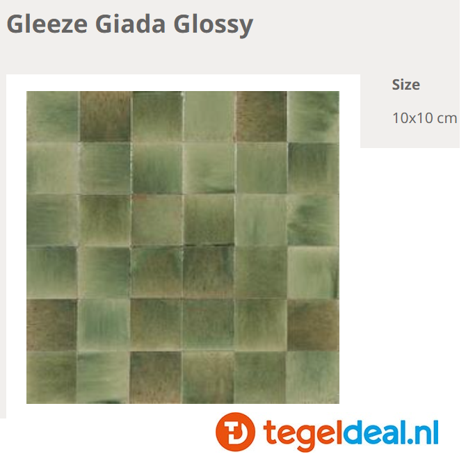 Ragno Gleeze GIADA, 10x10 cm, R8GN, handvorm wandtegels 