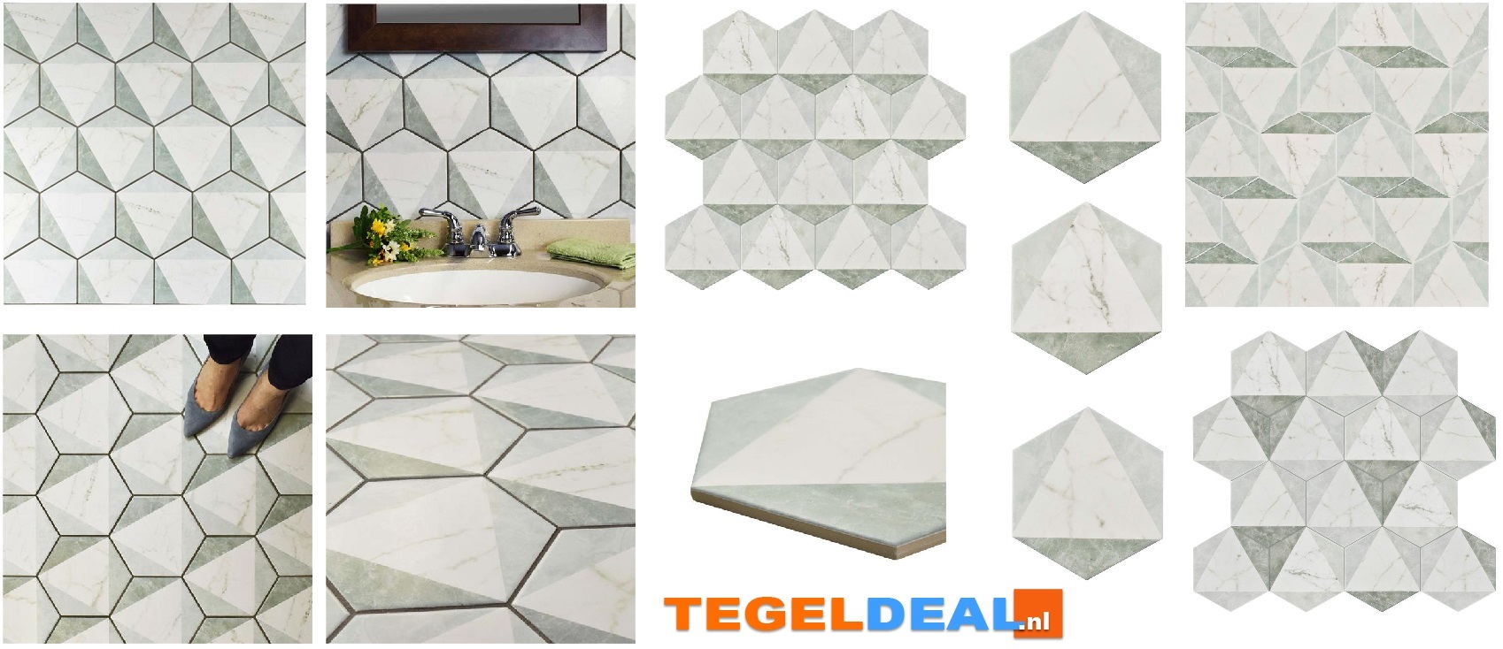 ACTIE Equipe, Hexagon Carrara Matt, 17,5x20 cm, OP VOORRAAD - OP=OP ACTIE Equipe, Hexagon Carrara Matt, 17,5x20 cm, OP VOORRAAD - OP=OP